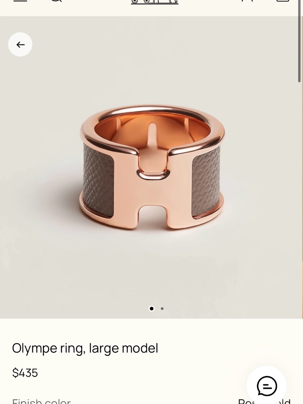 Hermes olympe ring large model